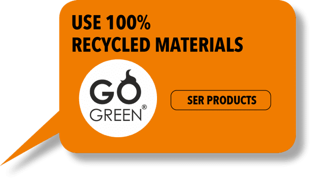 Utiliza materiales 100% reciclados