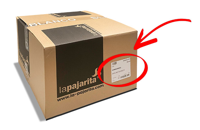 Posición en la caja